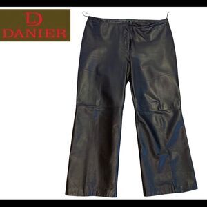 DANIER dark chocolate brown cropped chino pants size 14